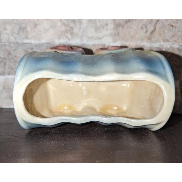 Vintage Shawnee Small Covered Chuck Wagon Planter Made in USA Ceramic 3.5 in. - Picture 2 of 5